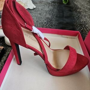 Red Peep Toe Heels